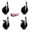 Service Caster 6'' Phenolic Wheel Swivel 1'' Expand Stem Caster Set 2 Brakes, 4PK SCC-EX20S615-PHS-2-PLB-2-1 - alternate 3